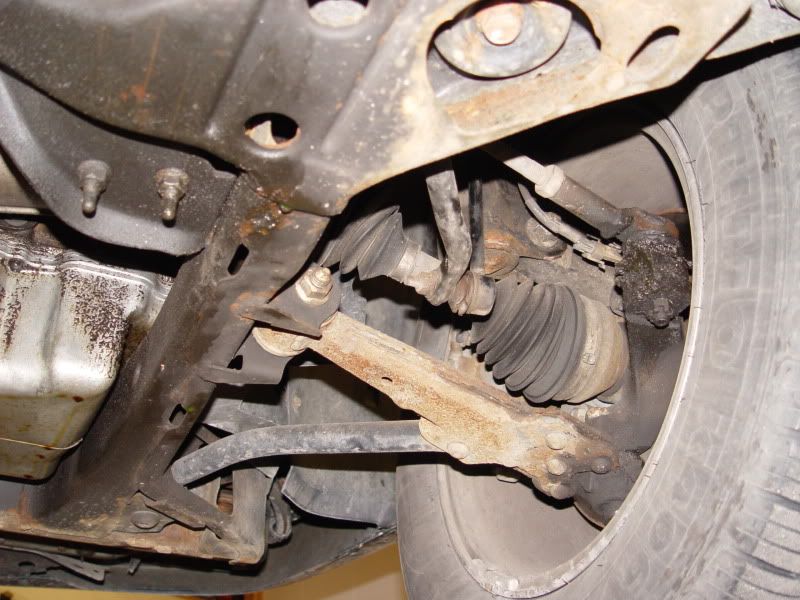 Missing Transmission to Engine Oil Pan Bracket Bolt. Car on Lift PICS